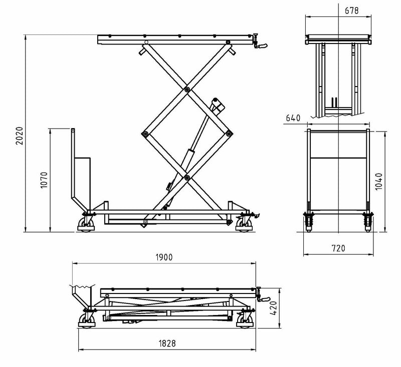 Nuline CEA34 Bariatric Mortuary Lifter