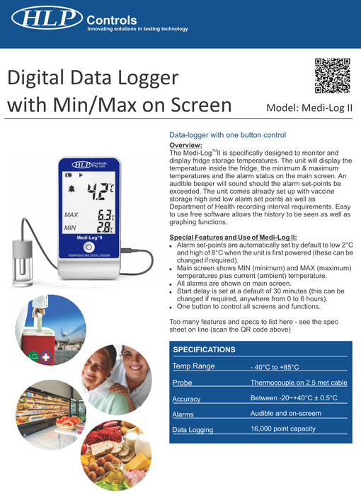 HLP Controls Medi-Log II Digital Data Logger