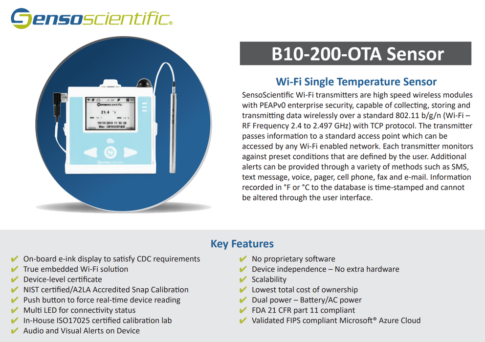 HLP Controls B10-200-OTA Wireless Data Logger